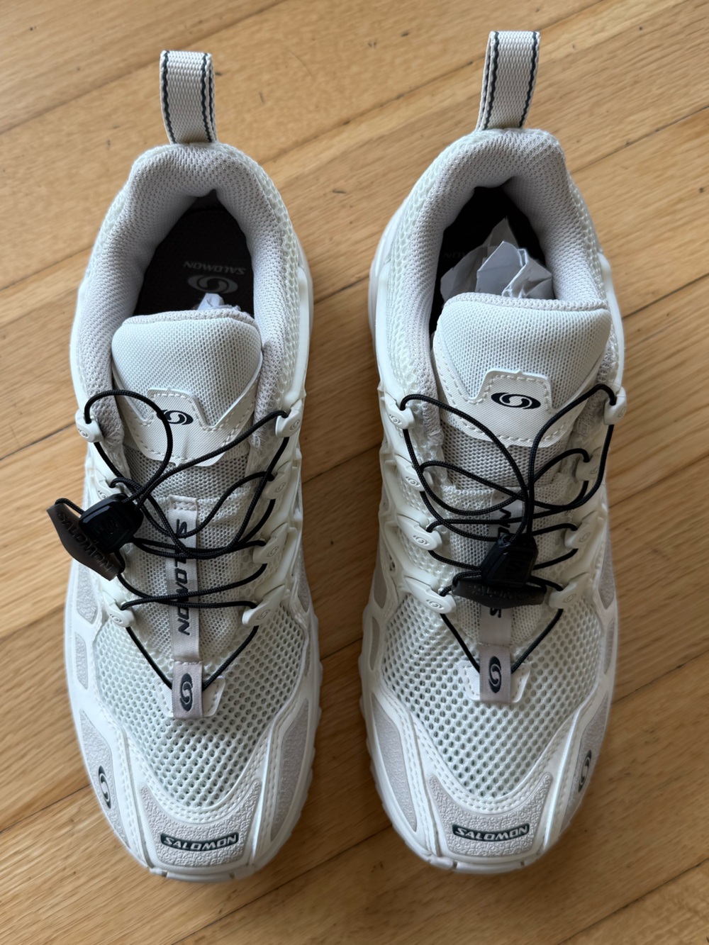 Salomon White Sneakers with Black Laces - Picture 2 of 6